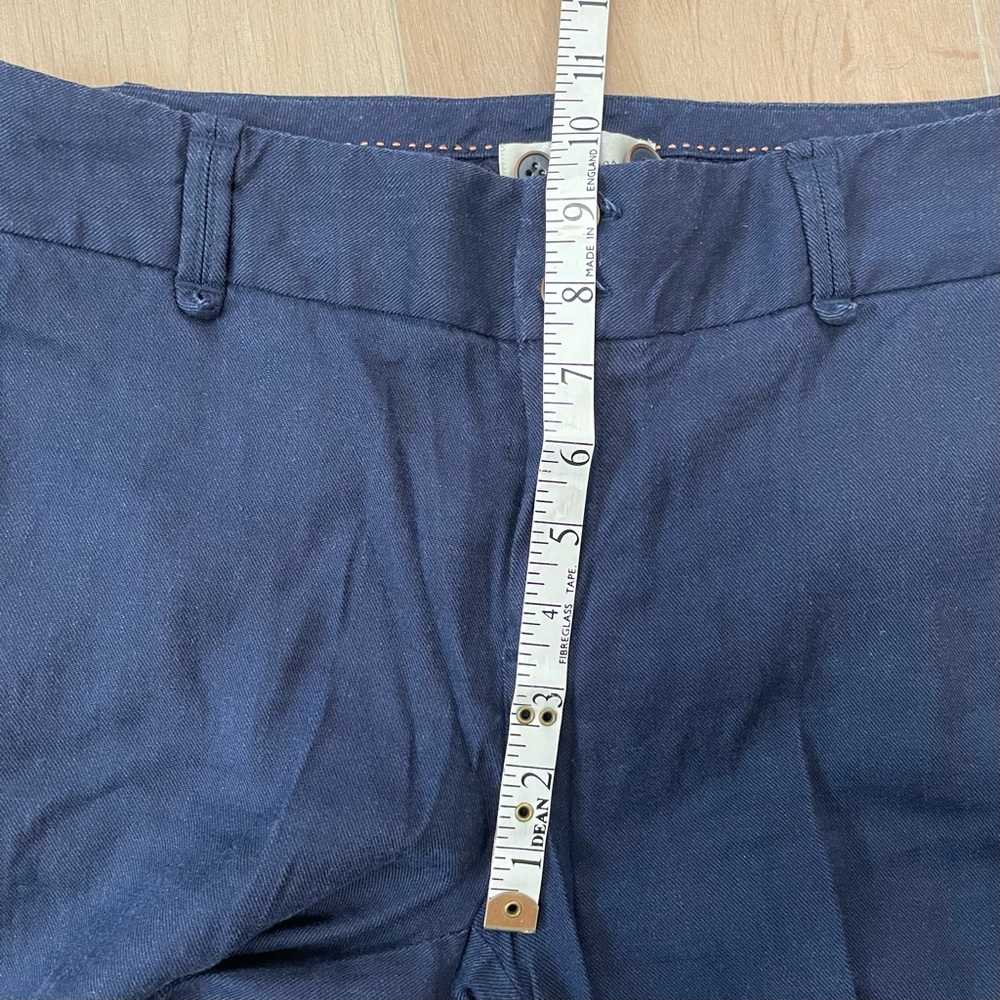 ANTHROPOLOGIE ELEVENSES Navy Blue Linen Wide Leg Trouser - Picture 11 of 12
